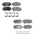 Set of 4 Akebono ProACT Ceramic Brake Pads for Hyundai Santa Fe Sorento (2013–2020)