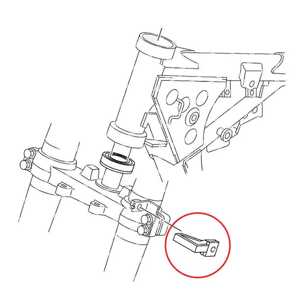 Red CNC Front Brake Cable Clamp for Yamaha YZ125 YZ250 YZ250F YZ80