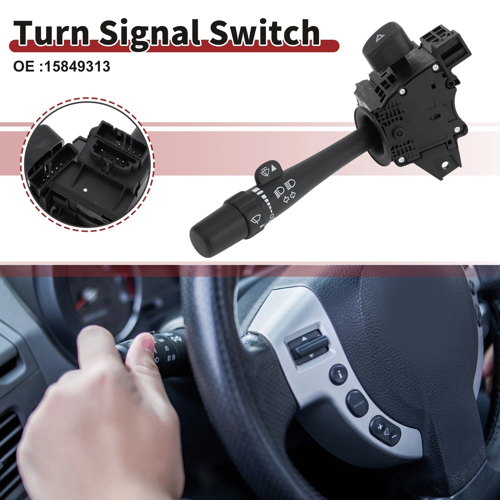 Turn Signal Switch Lever No.15849313 for GMC Sierra 1500 (2007)
