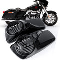 8" Speaker Lids with Tweeter Port for Harley Touring Models (2014–2023) Gloss Black