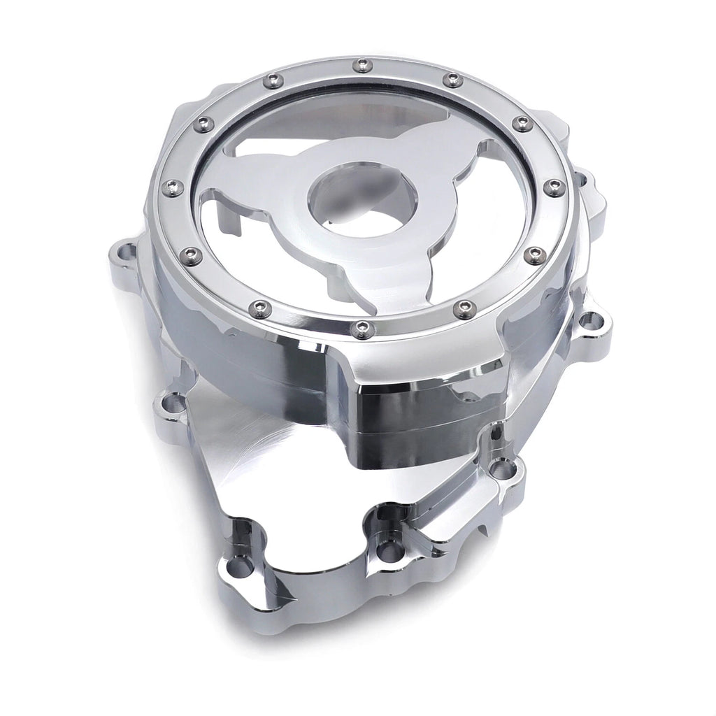 Chrome Clear Left Stator Magneto Engine Cover for YZF-R3 (2015–2021), MT-03 (2020–2024)