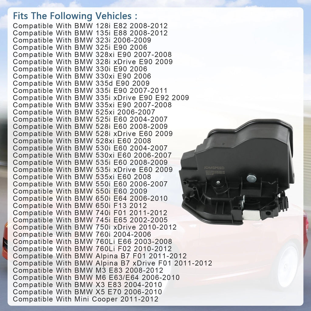 Door Lock Actuator for BMW 320i 328i E60 E92 E93 (2006-2013)