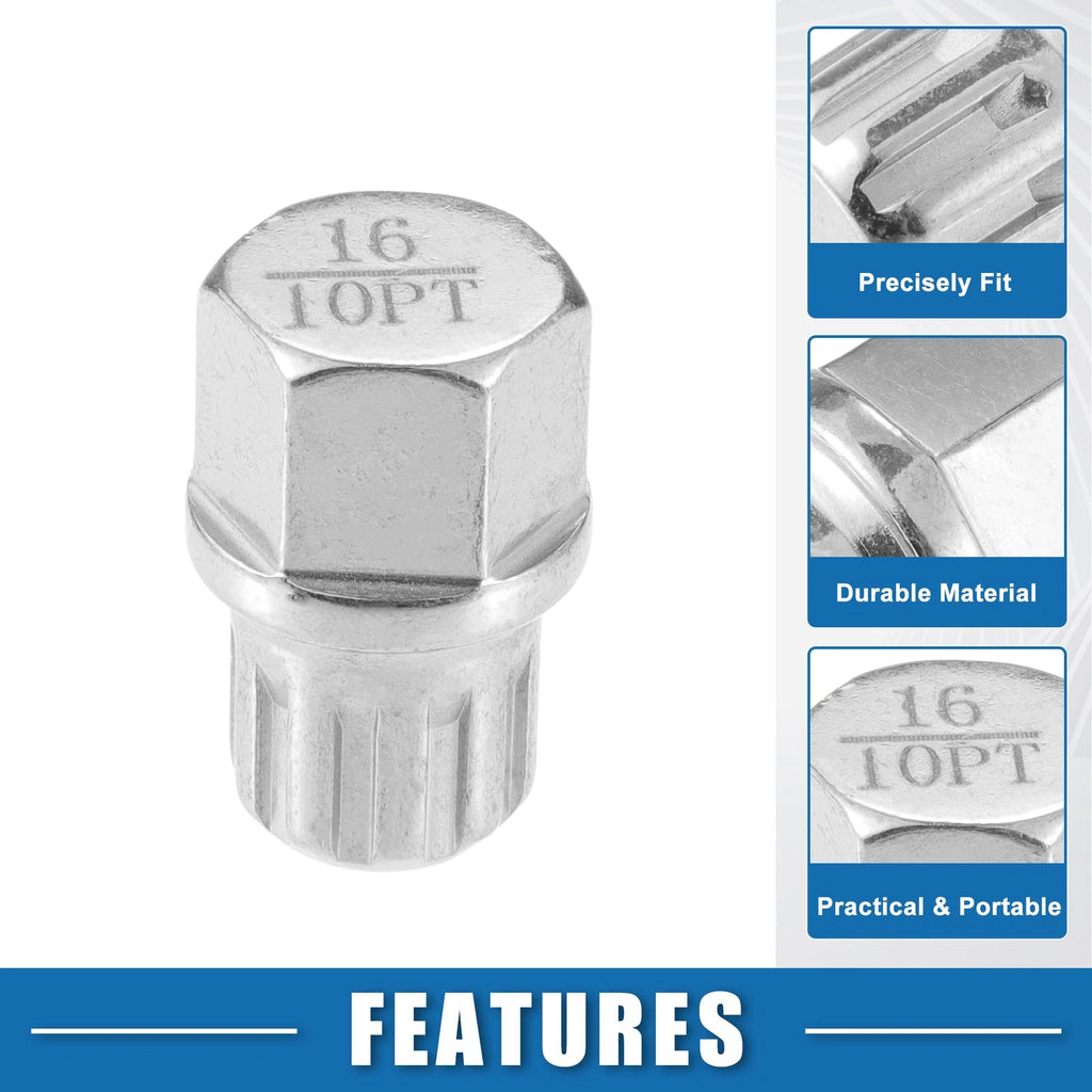 Set of 16 Wheel Screw Lock Lug Nuts for BMW (Socket Protector Included)