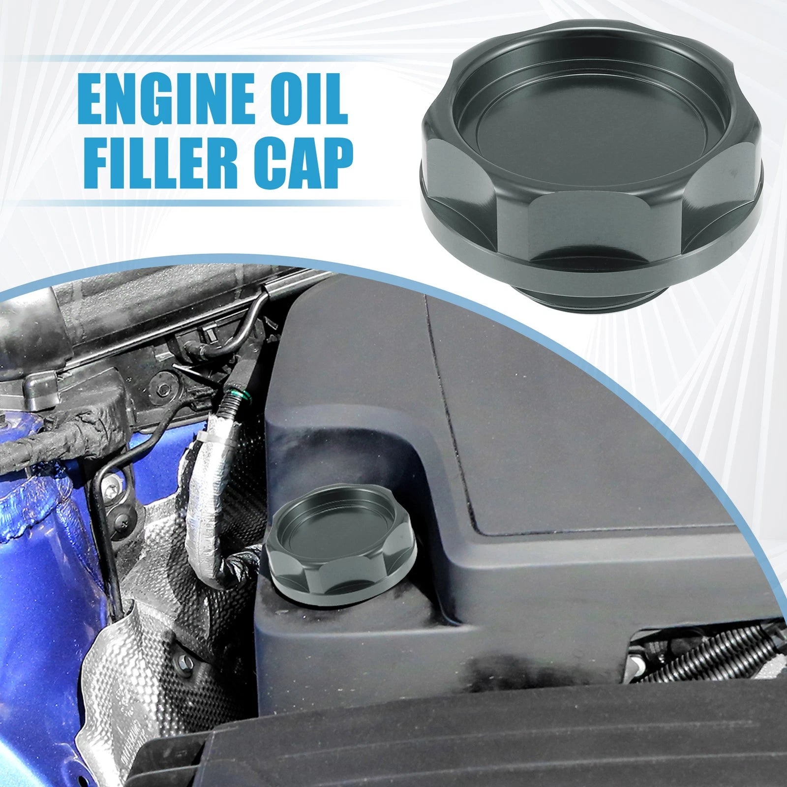 Oil Filler Cap for Honda (Engine Modified, Titanium Tone)