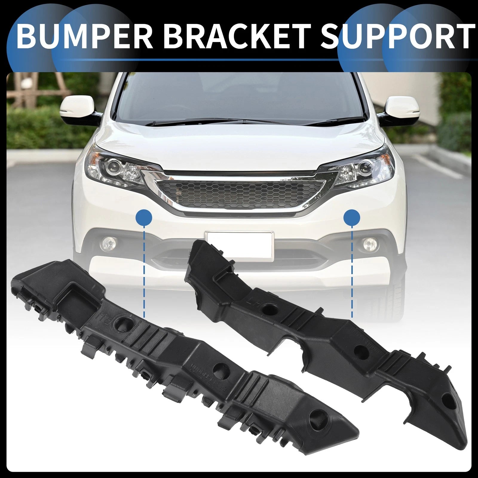 1 Pair Front Bumper Retainer Bracket No.86513H9000 for Kia Rio (2018–2020)