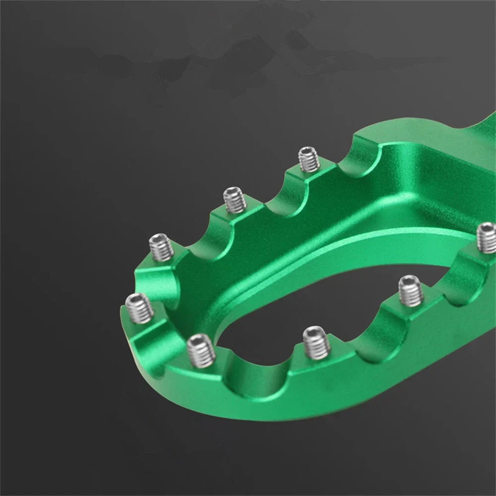 Green Footpegs for Kawasaki KX65 (2000-2019), KX500 (1988-2004)