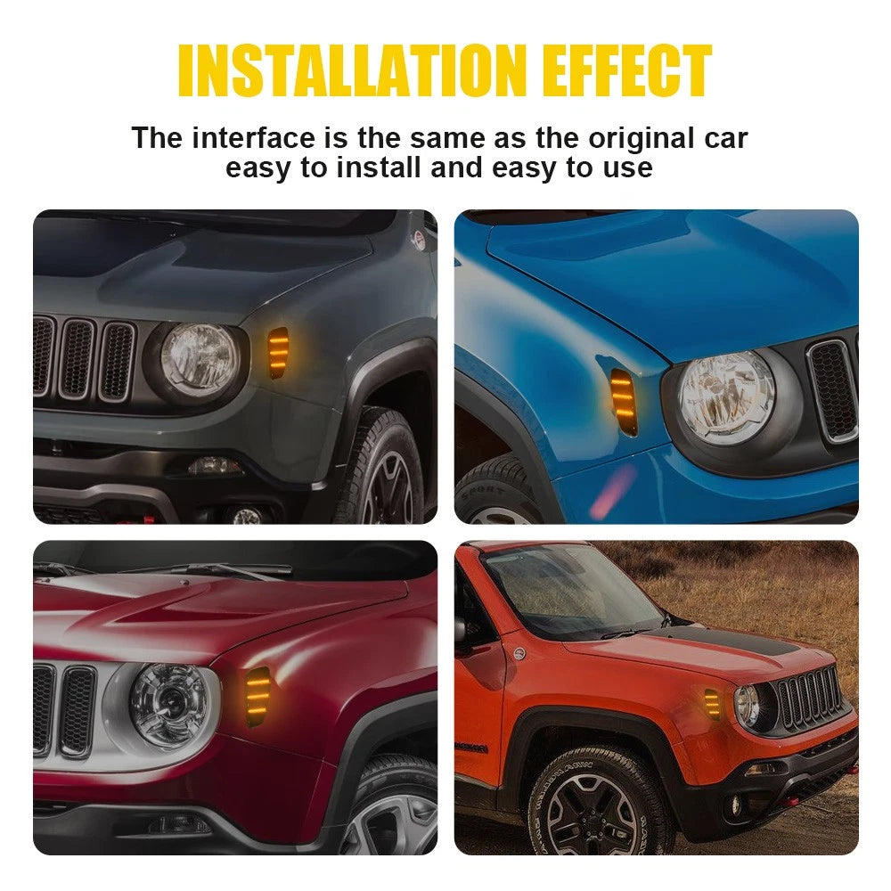 Amber Side Marker Light Reflector for Jeep Renegade (2015-2023)