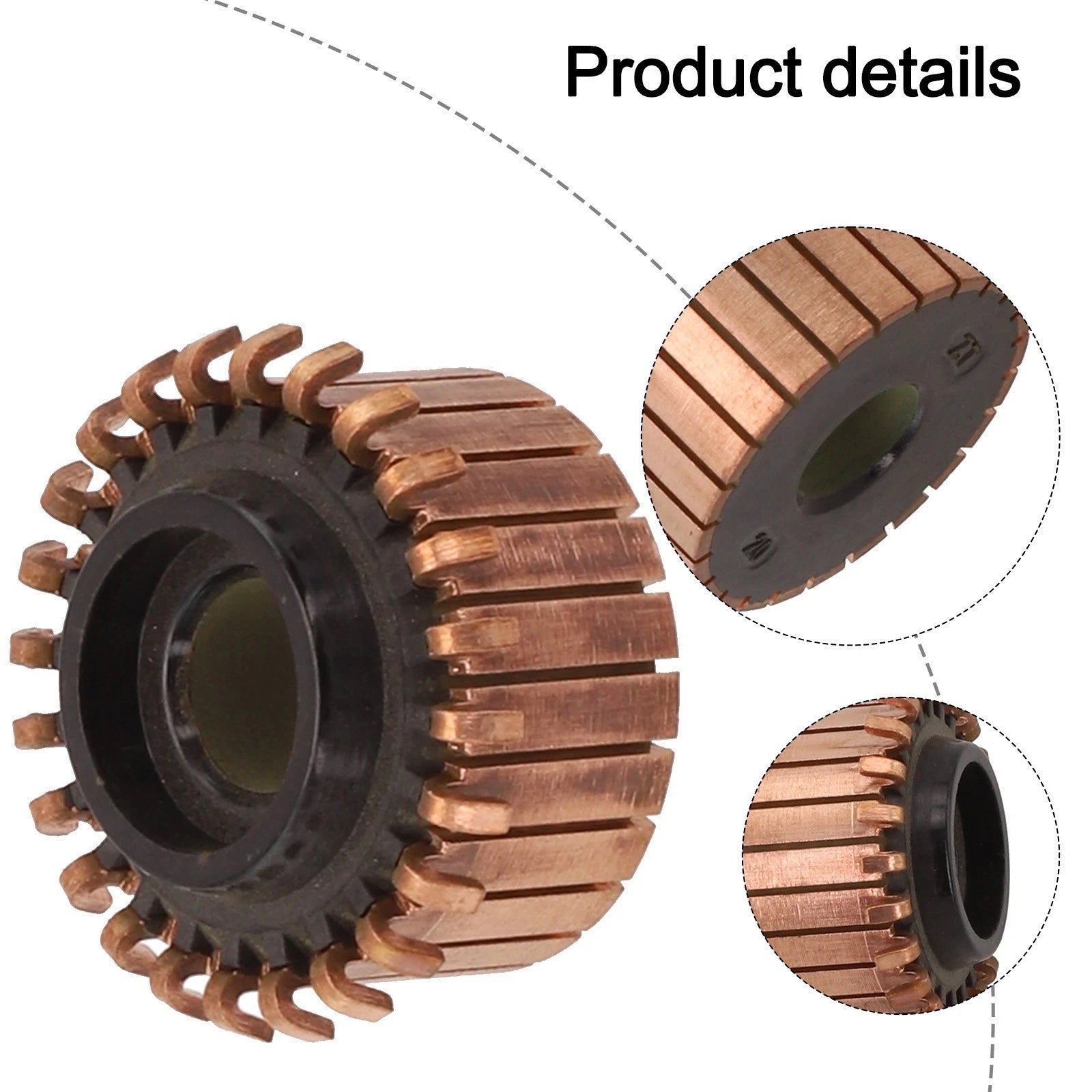 2X 8 x 13(14 5)mm Copper Tone Commutator for Boost Motor Efficiency