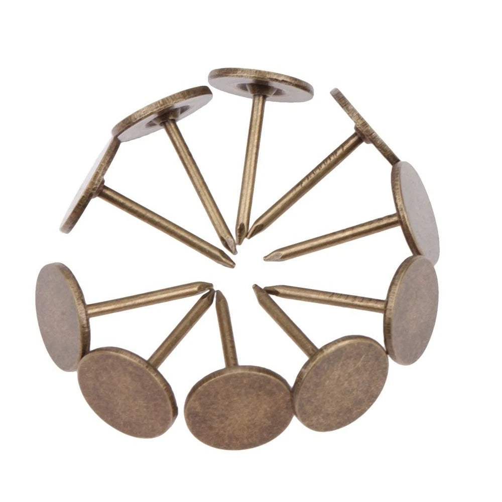 100pcs Antique Upholstery Nail Tack Pins for Furniture Decor