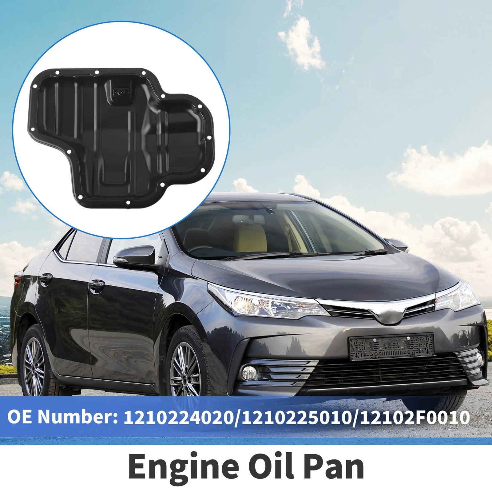 Engine Oil Pan for Toyota RAV4 (2019–2023) No.1210224020 Aluminum Black