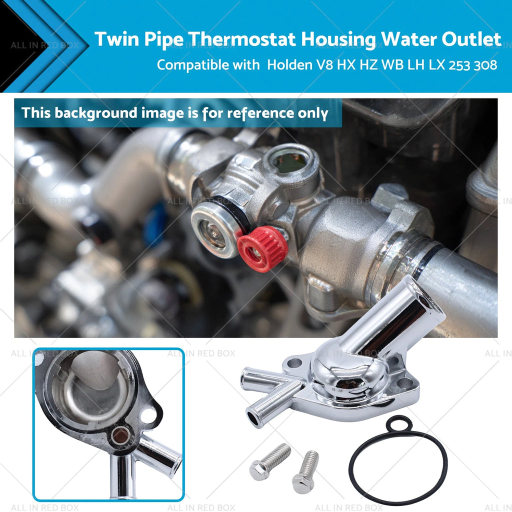 Twin Pipe Thermostat Housing Water Outlet for Holden V8 (HX-HZ-WB-LH-LX)