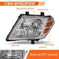 Driver Side Chrome Amber Headlight for Nissan Frontier (2009–2021)