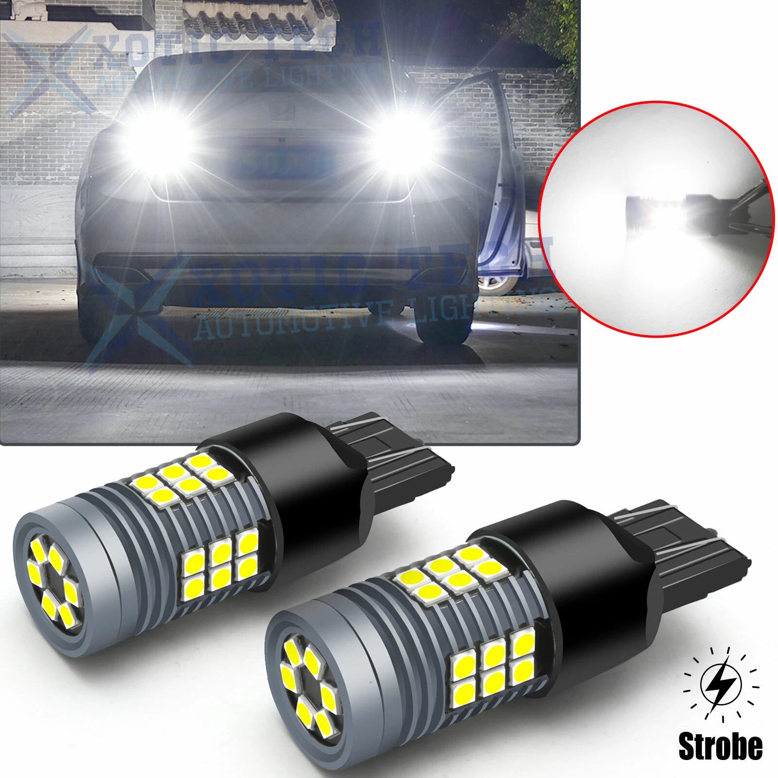 LED 7440 Strobe Blinking Reverse Light Bulbs for Toyota (2010–2023)
