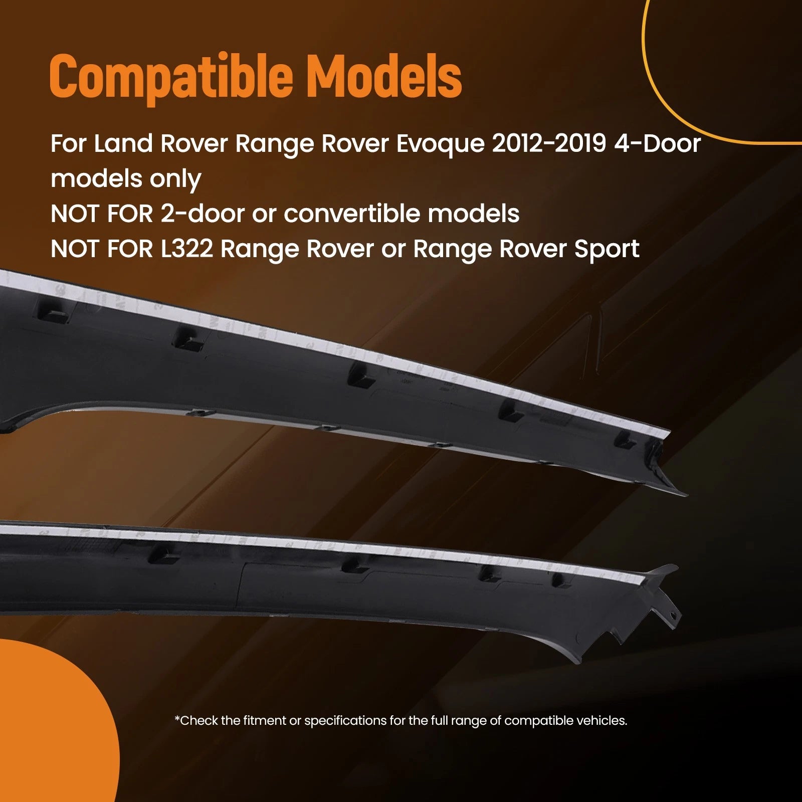 A-Pillar Trim Set for Land Rover Range Rover Evoque (2012-2019)