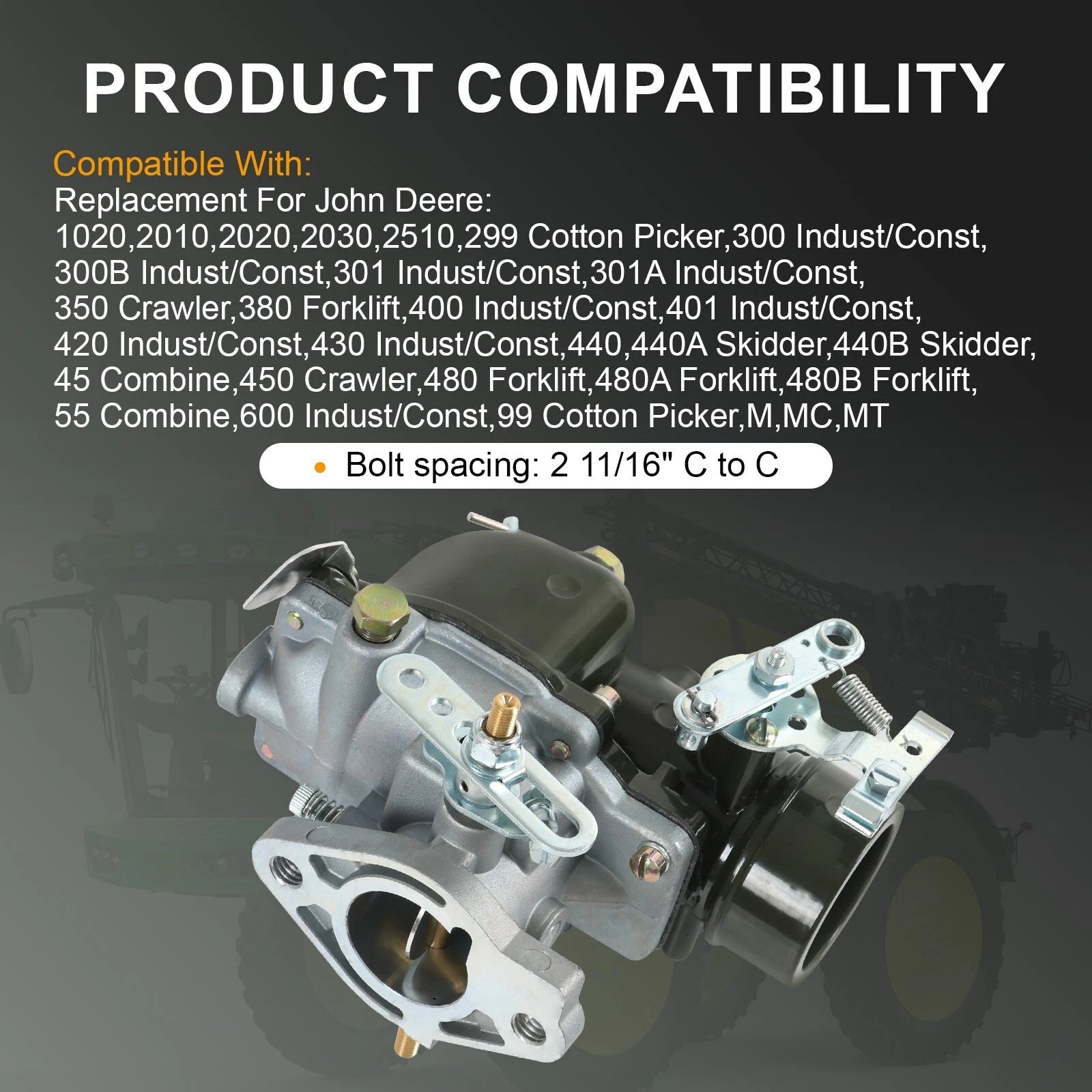 Carburetor for John Deere 2010, 2020, 2510, 299 (1960-1970)