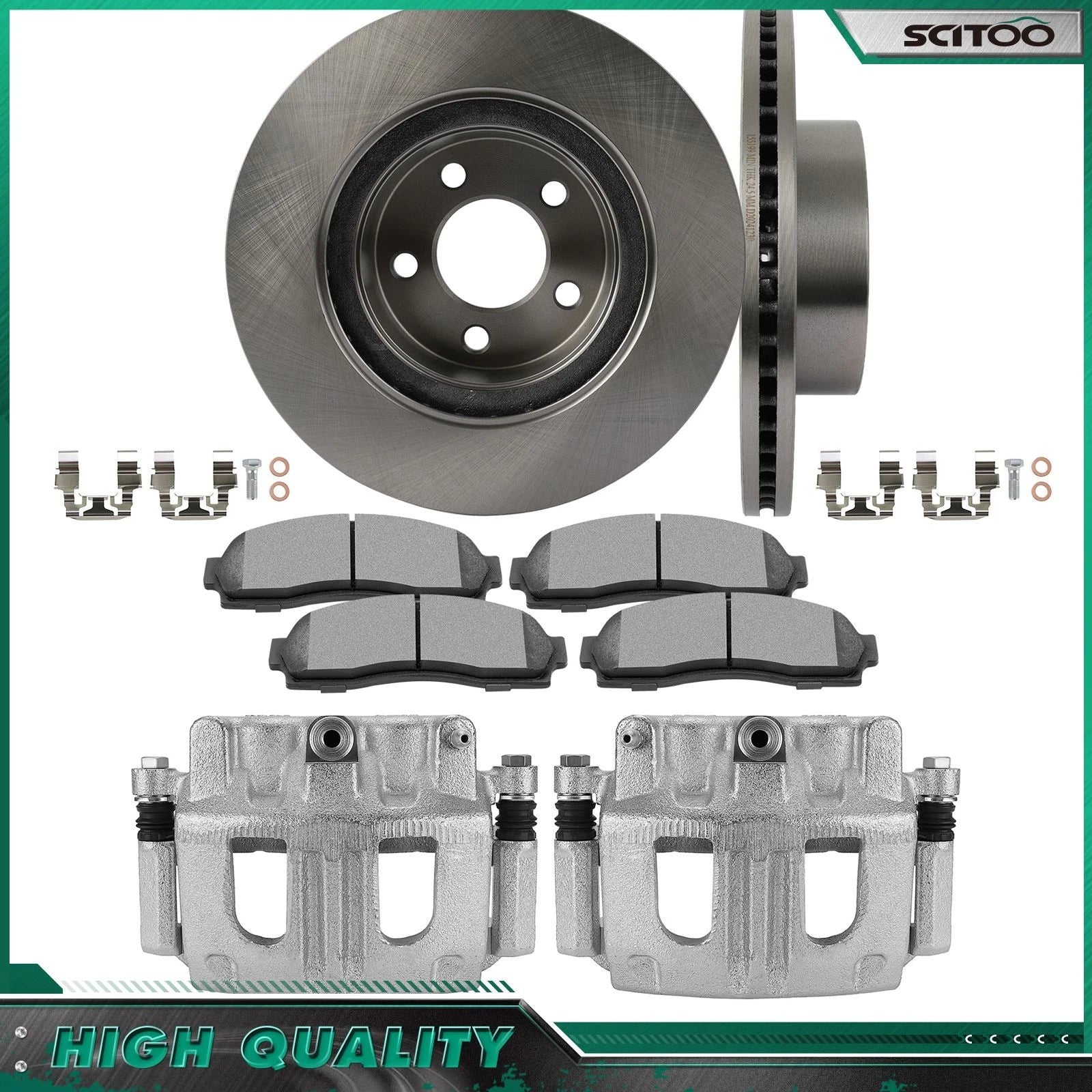 Front Brake Calipers & Rotors Set for Ford Explorer Sport (2001–2002)
