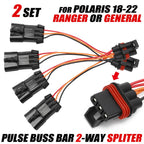 Set of 2 Pulse Buss Bar 2-Way Splitter Wire for Polaris Ranger/General (2018–2022)