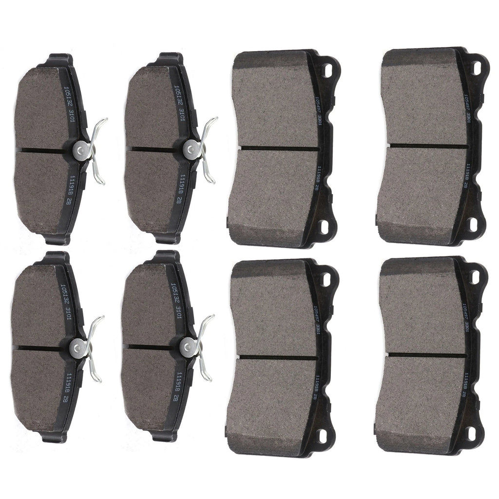 Set of Front and Rear Brake Pads for Ford Mustang GT500 (2007–2011)