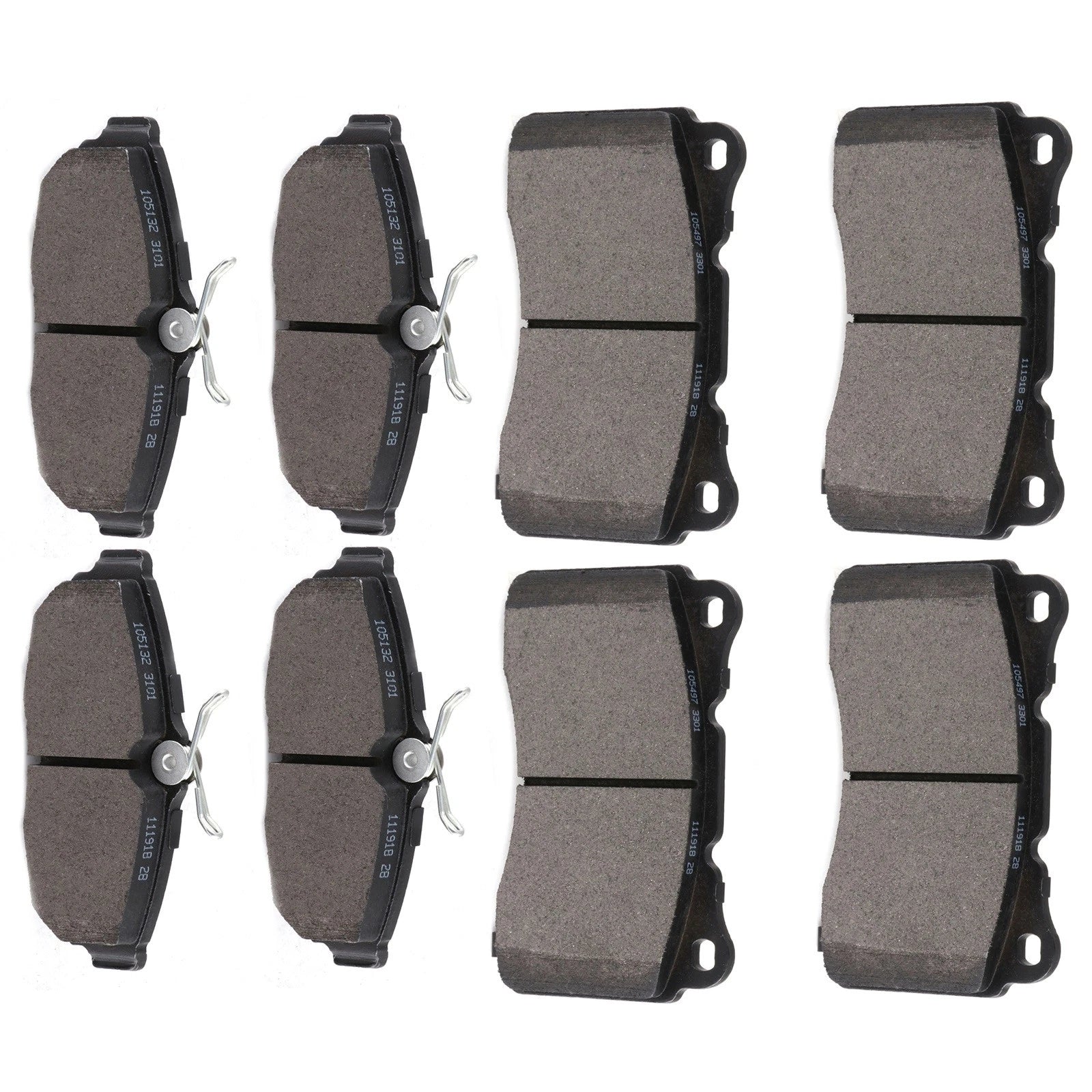 Set of Front and Rear Brake Pads for Ford Mustang GT500 (2007–2011)