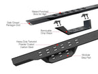 2X Black Overland Slider Drop Steps for Colorado Canyon (2015-2022)