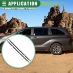 1 Pair Rear Door Window Weatherstrip for Toyota Sienna (2011–2020)