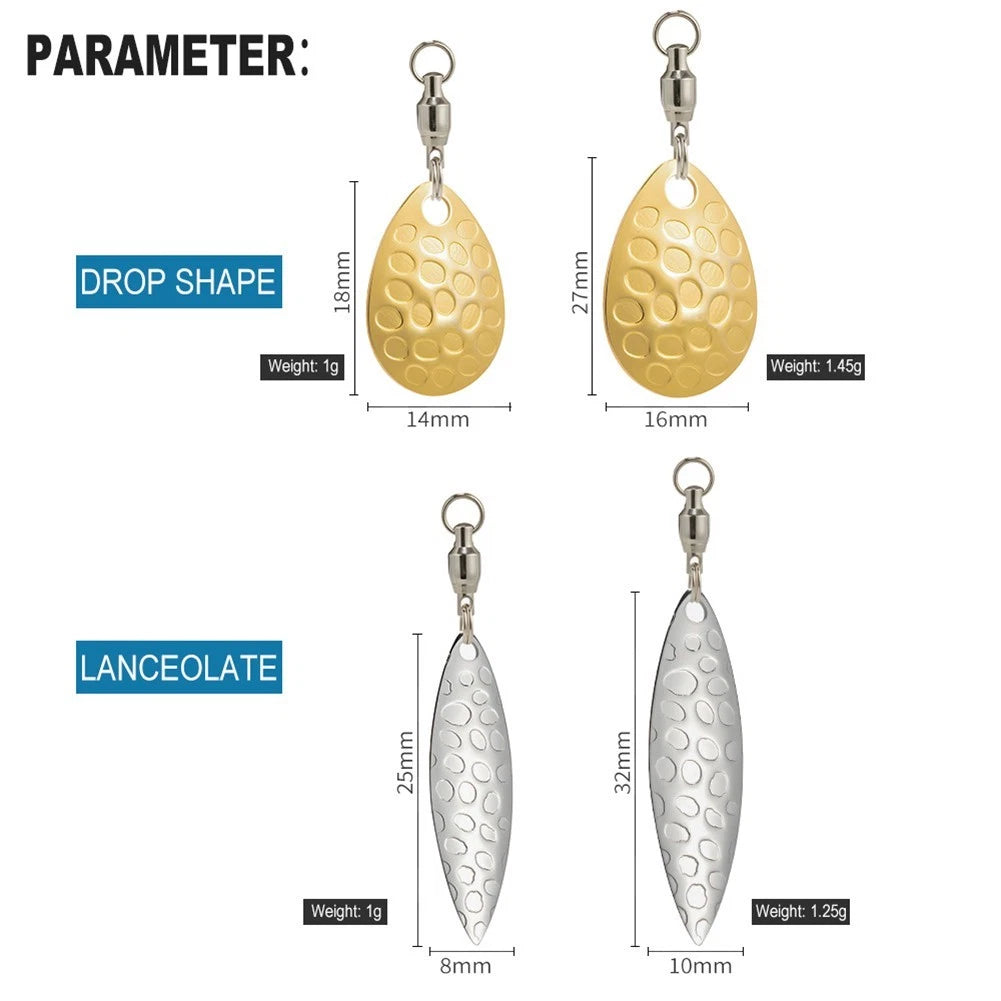 Rotating Sequined Metal Lure Bait Pack for Fishing (48 Pieces)