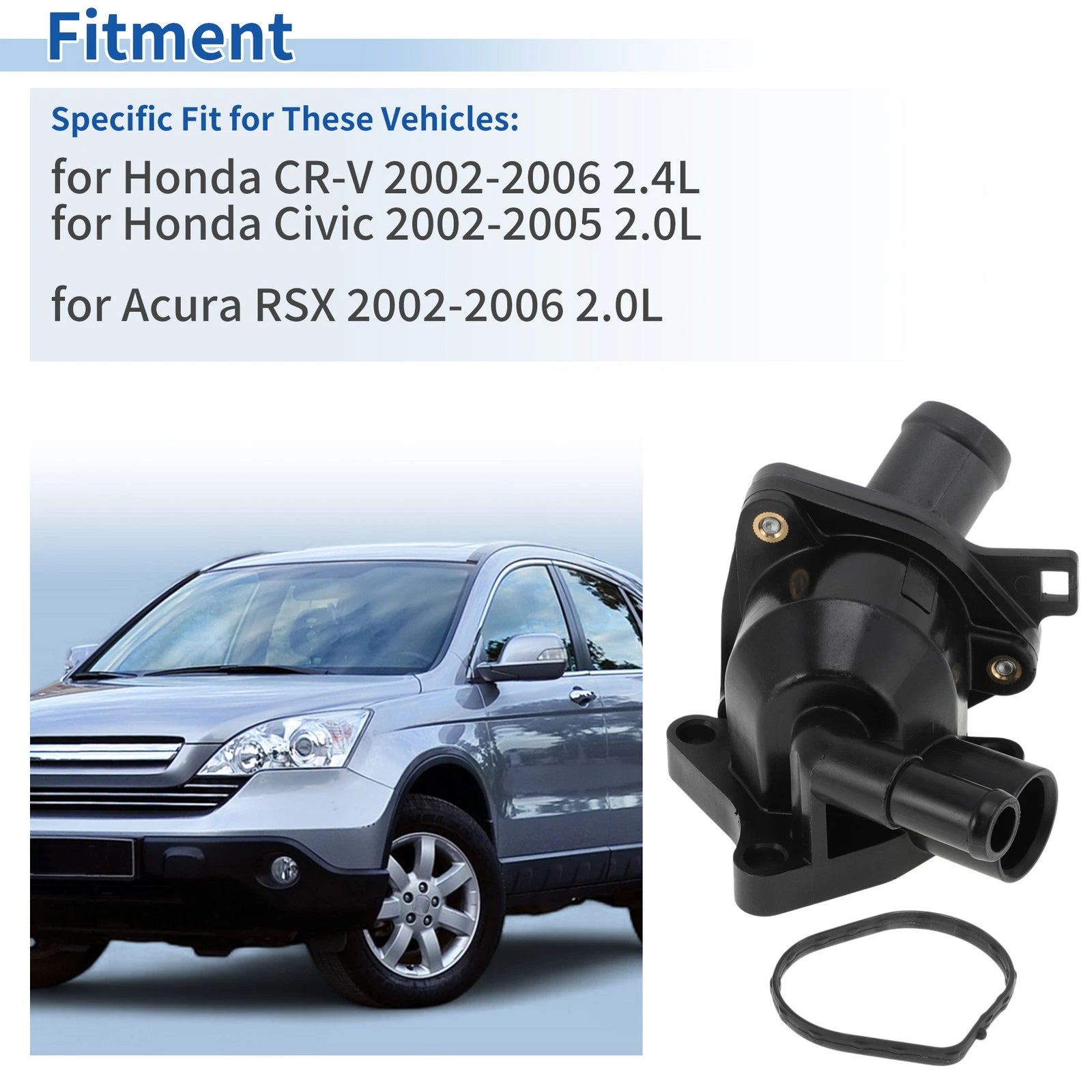 Engine Coolant Thermostat Housing Assembly for Honda CR-V, Acura RSX (2002–2006)