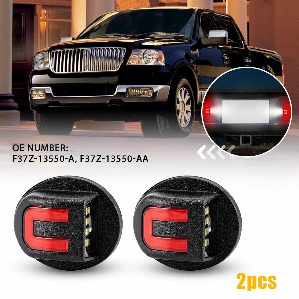 2X LED Rear License Plate Tag Light for Ford F150 F250 F350