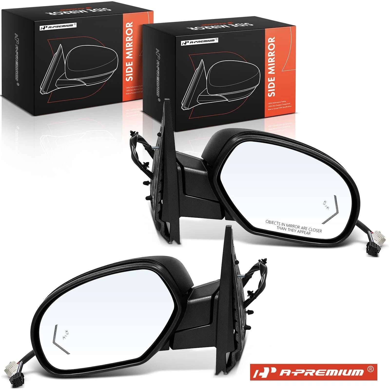 Power Mirror Pair with Power Fold Blind Spot for Chevy Tahoe GMC Yukon (2007–2014)