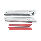 Set of 2 Black/Chrome Saddlebag Latch Covers for Harley Touring (2014–2023)