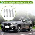 Exterior Door Handle Cover Trim for BMW X3 (2018–2022) Silver Tone