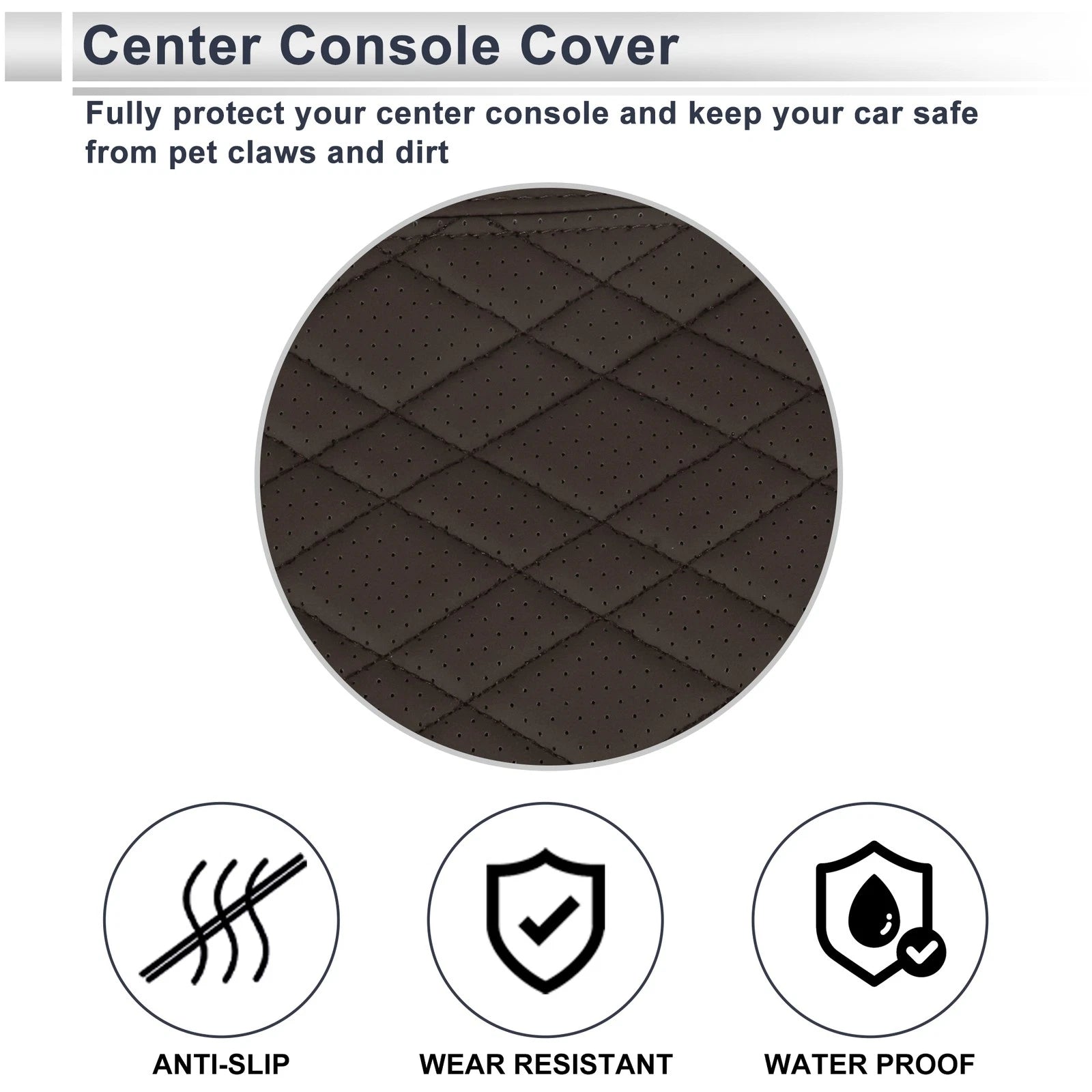 Center Console Cover for BMW X3 (2011–2017) Deep Brown