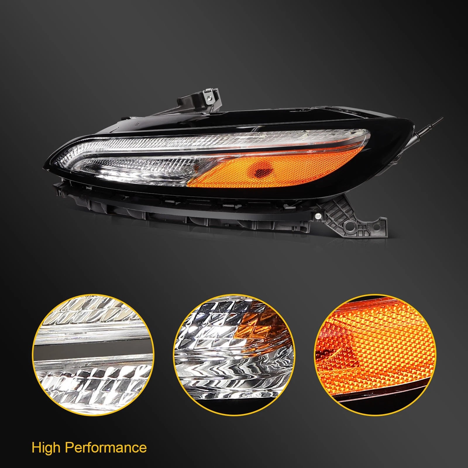 Left Headlight Assembly for Jeep Cherokee (2014–2018)