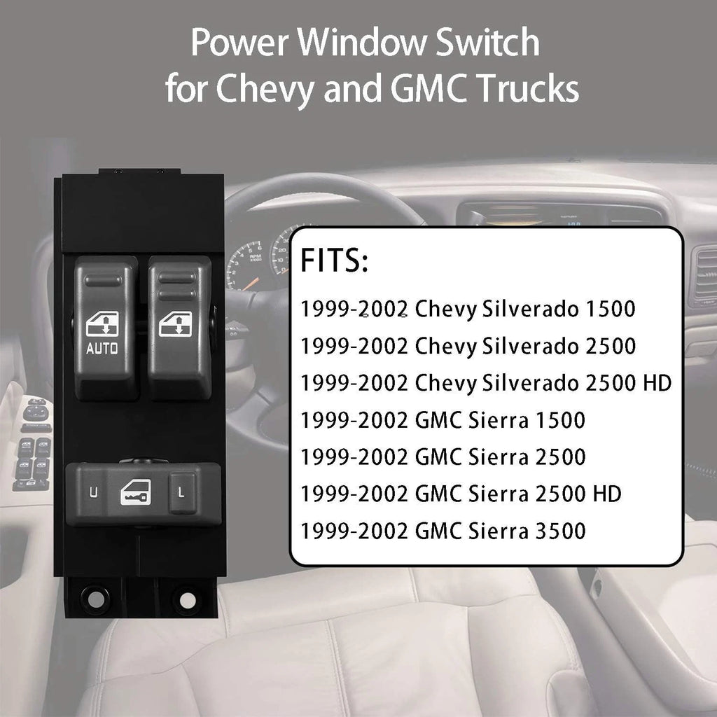 Master Power Window Switch for Chevy Silverado GMC Sierra 1500 (1999–2002)