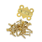 20Pcs Mini Hinge for Jewelry Chest Dollhouse Wine Music Box (No Year)