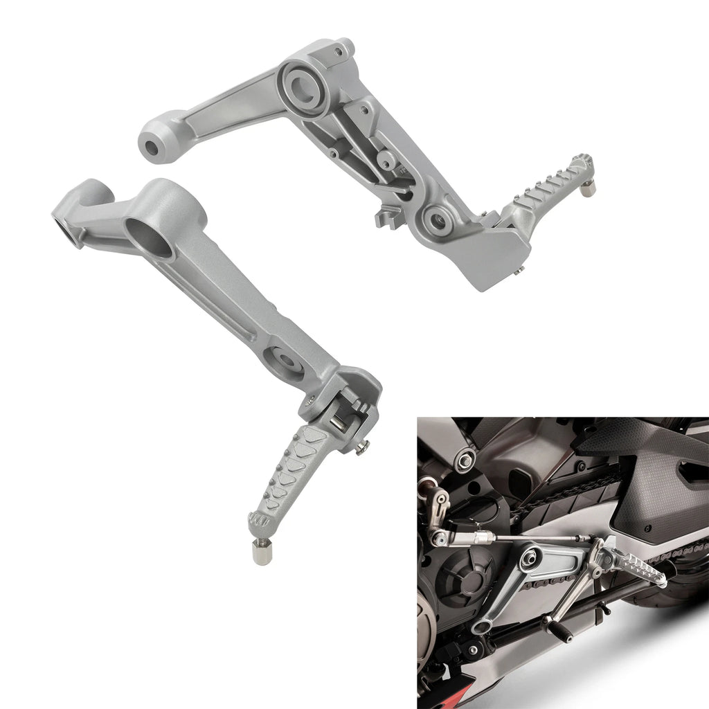 Footpegs Footrests w/ Mount Bracket Kit for Aprilia RS660 (2021–2025)