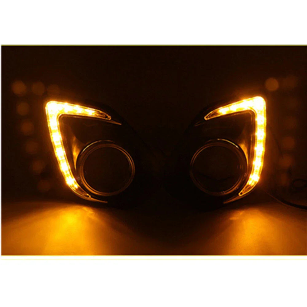 LED DRL Daytime Running Fog Light Covers for Mitsubishi ASX (2013-2015)
