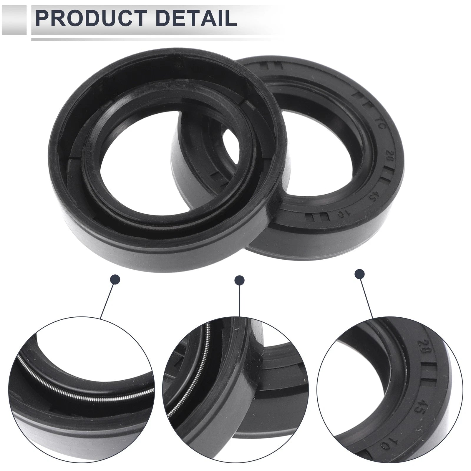 Set of 5 Oil Seal Rotary Shaft Seal TC Ring 28x45x10mm Nitrile Rubber