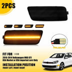 Sequential Smoke Amber Full LED Side Marker Light for VW MK6 Golf GTI (2010–2014)