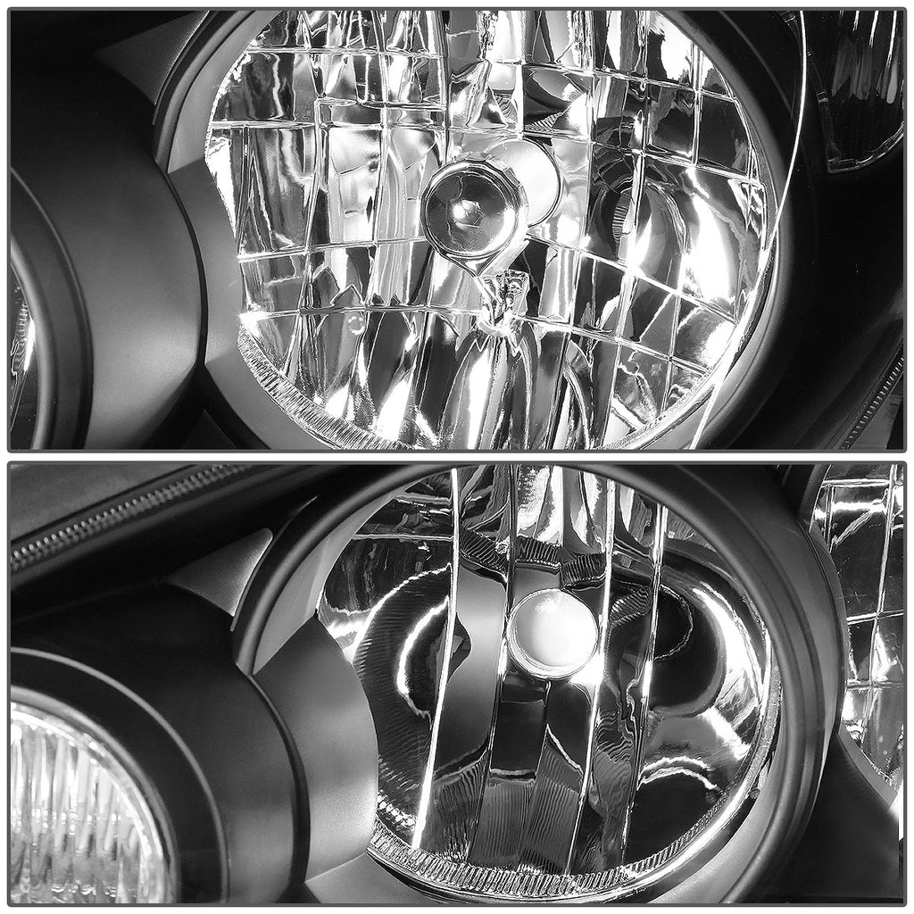 Pair of Black Housing Amber Corner Headlights for Toyota Camry (2005–2006)