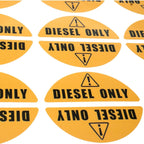 Diesel Only Sticker for Gas Cap (Yellow) - Diesel Label Fuel Caps