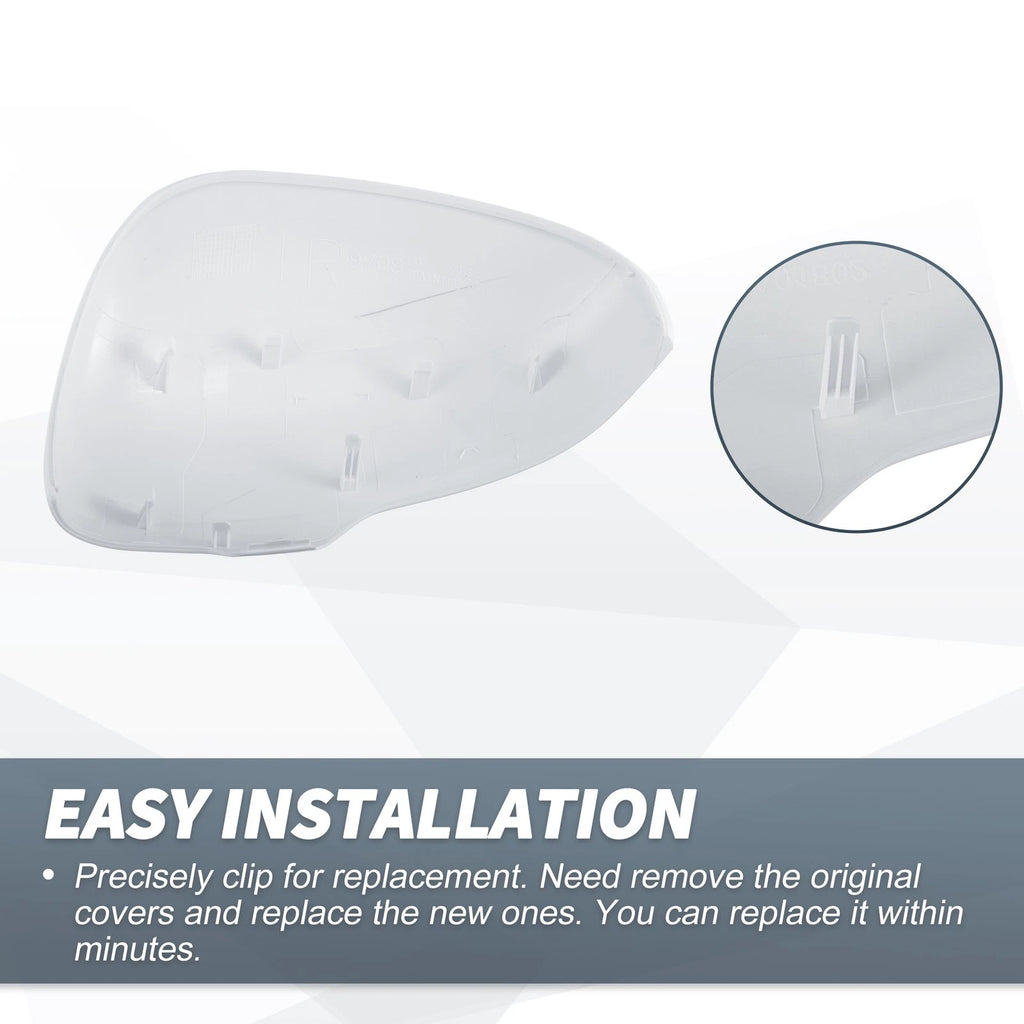 Right Side Rearview Mirror Cover Cap White for Toyota Prius (2010–2012)