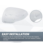 Right Side Rearview Mirror Cover Cap White for Toyota Prius (2010–2012)