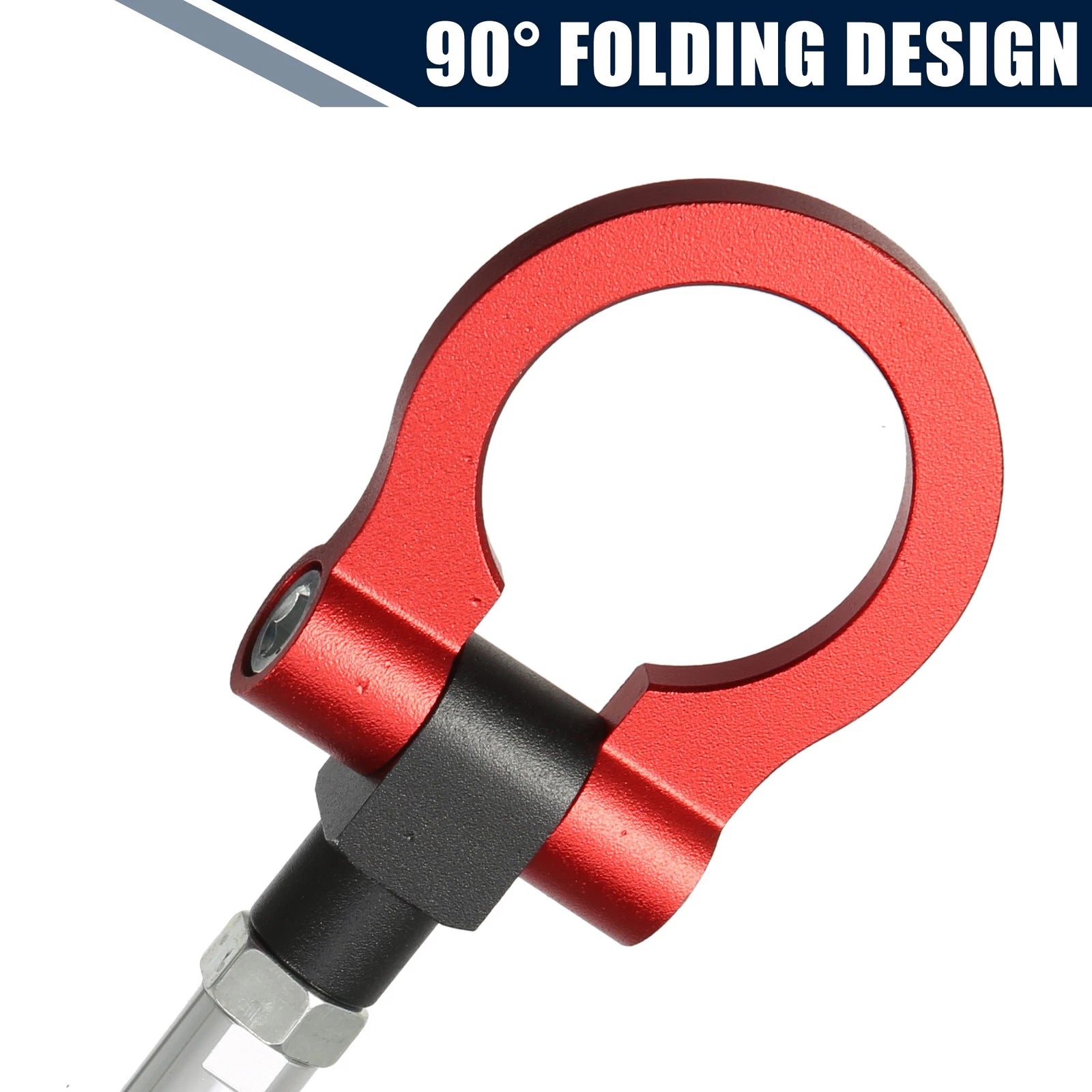 Red Round Front Rear Bumper Trailer Ring Eye Towing for Honda Fit (2010–2014)