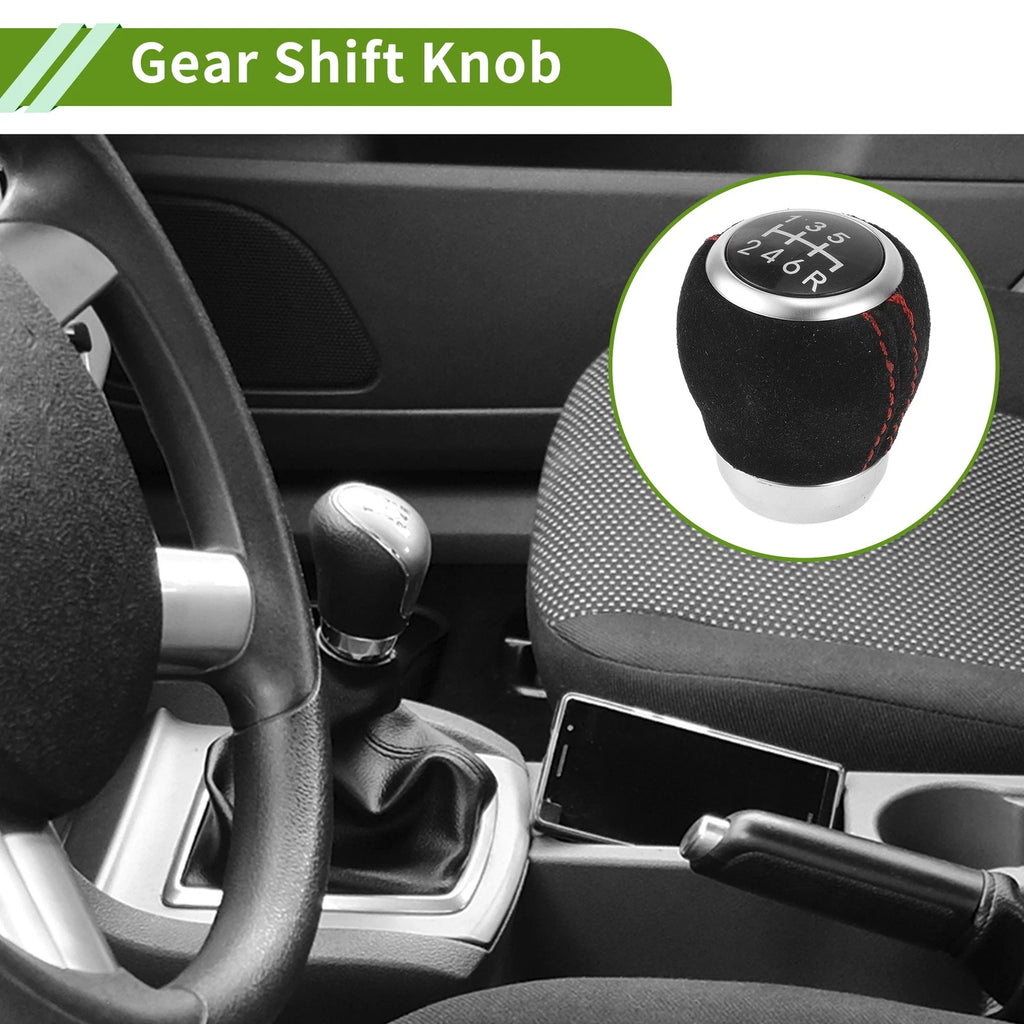 6 Speed Manual Gear Shift Knob for Subaru Impreza STI (2009–2018) Faux Leather Black