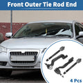 Set of 4 Front Inner Outer Tie Rod End Links for Chrysler 300, Dodge Charger