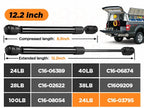 2X C16-03795 Gas Shocks Struts for Truck Window Leer Camper Shell (12")