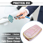 2X Smart Key Fob Cover Case for Toyota Prius (2006–2022) TPU Pink