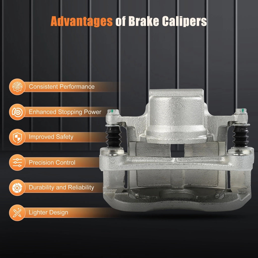 Front Pair Brake Calipers with Bracket for Chrysler 200 (2015-2016)