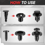 Nylon Fasteners Assortment Set for Honda Nissan Ford GM (200 pcs)